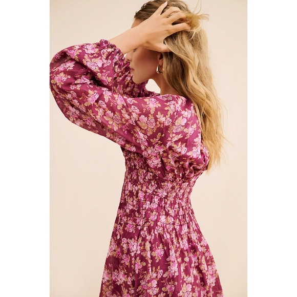 FREE PEOPLE Keep You Mini Dress in Berry Combo - Size M, NWT ($128 Retail) - Picture 4 of 8